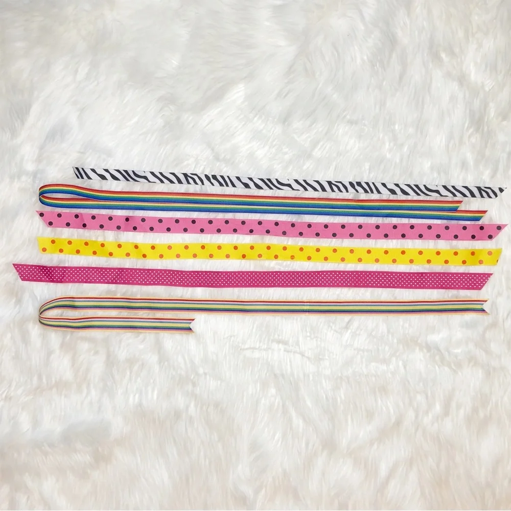 6 Assorted Hair Ribbon Variety of Colors - Bundle of Hair Accessories - Picture 3 of 7